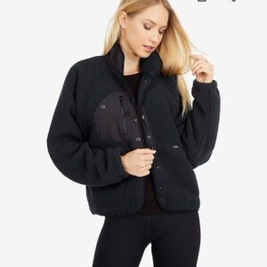 Free People Black Fleece Jacket
